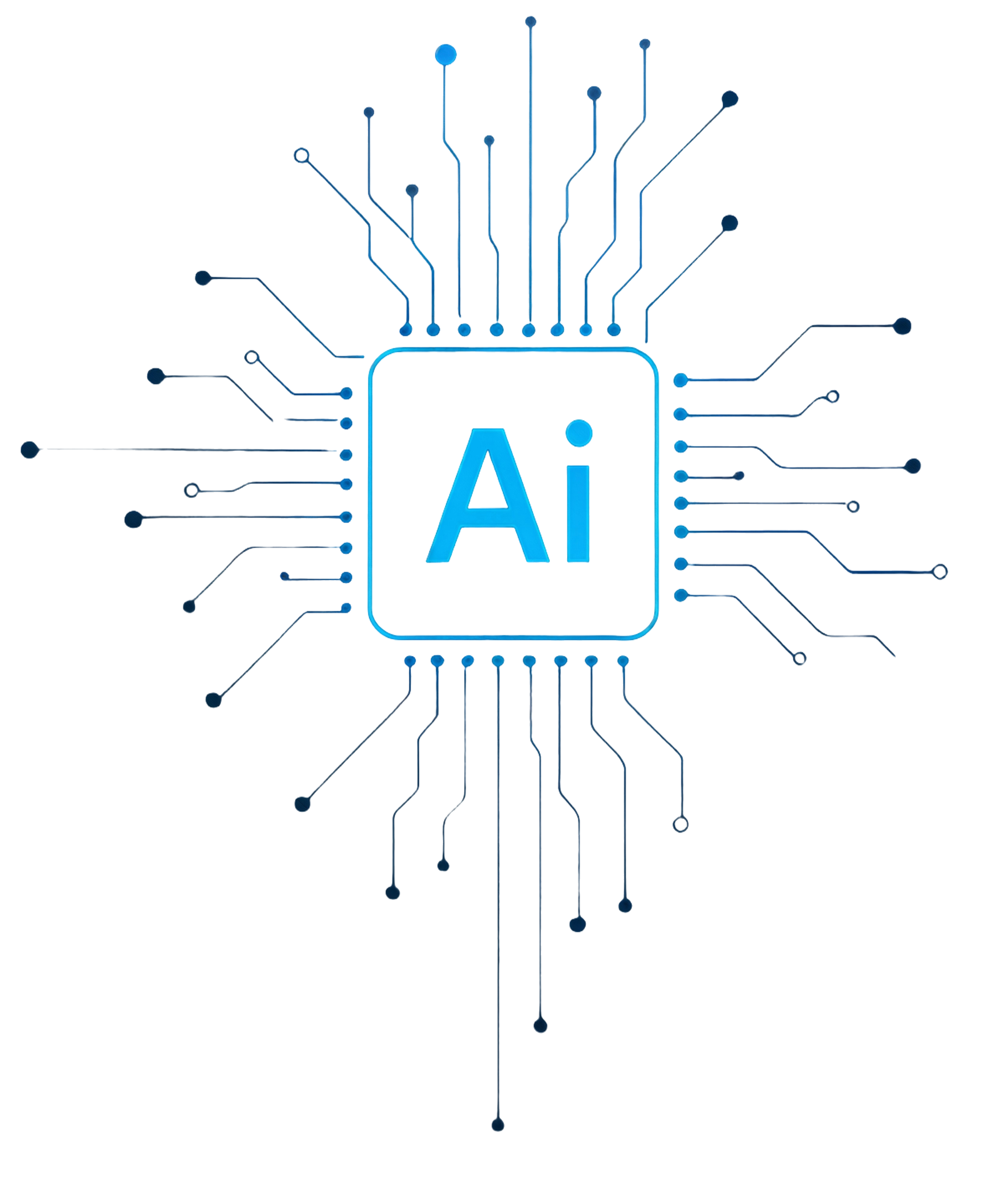Illustration of an AI chip representing automation